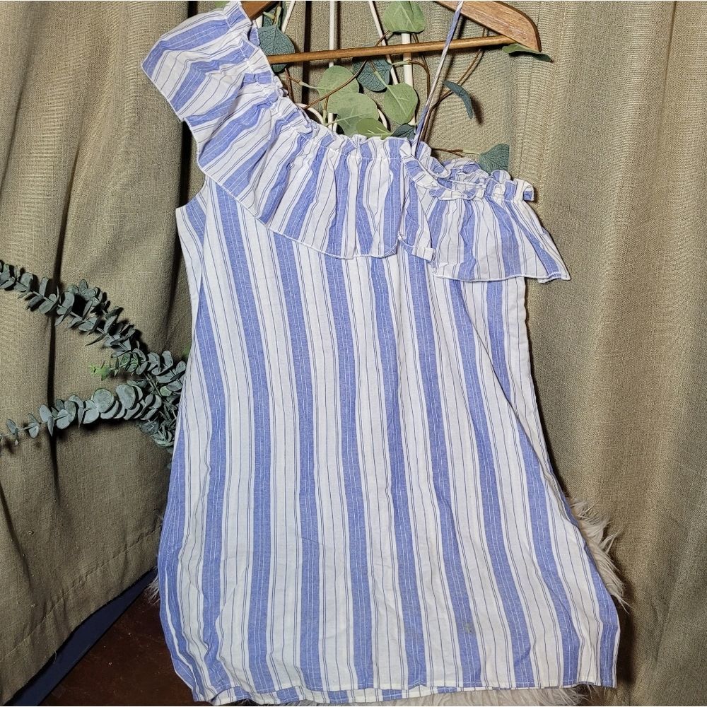 Snap Ruffled One Shoulder Dress